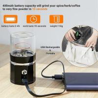 Mini amoladora eléctrica portátil hierba amoladora USB recargable con cepillo de limpieza de té de hierbas - details 2