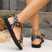 Sandalias De Verano Para Mujer Alpargatas Planas Con Cuerda De Lino Tallas Grandes Zapatos Casuales Para Playa Y Exterior - details 2