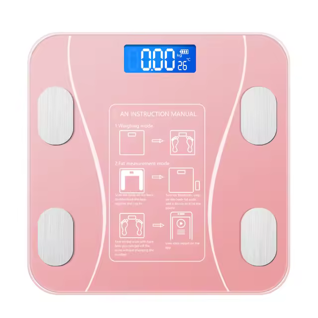 Escala De Peso Corporal Inteligente Digital Bluetooth USB Carga Para Baño Análisis De Composición Corporal Con App Móvil Negro Blanco - 1