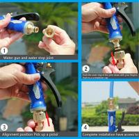 Pistola De Agua De Latón Con Conector Rápido Para Jardín Regulador De Presión Directo Sprinkler Ajustable Herramienta De Jardinería - details 10