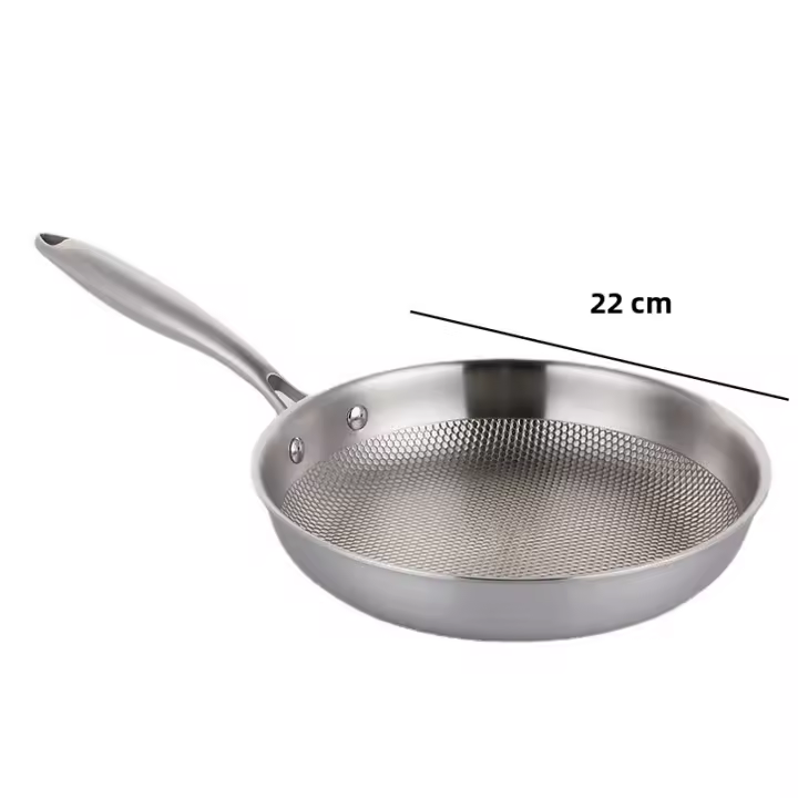 Sartén De Wok Antideslizante 28/30cm Maple Inoxidizable 304 Cocina Sin Revisamiento Para Fogón De Gas Y Cocodrilo Inducción Utensilios De Cocina - 1