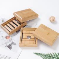 Porta Saboneta De Bambú Natural Madera Soporte Para Baño Almacenamiento Portátil Placa Caja Contenedor Decoración Del Hogar - details 45