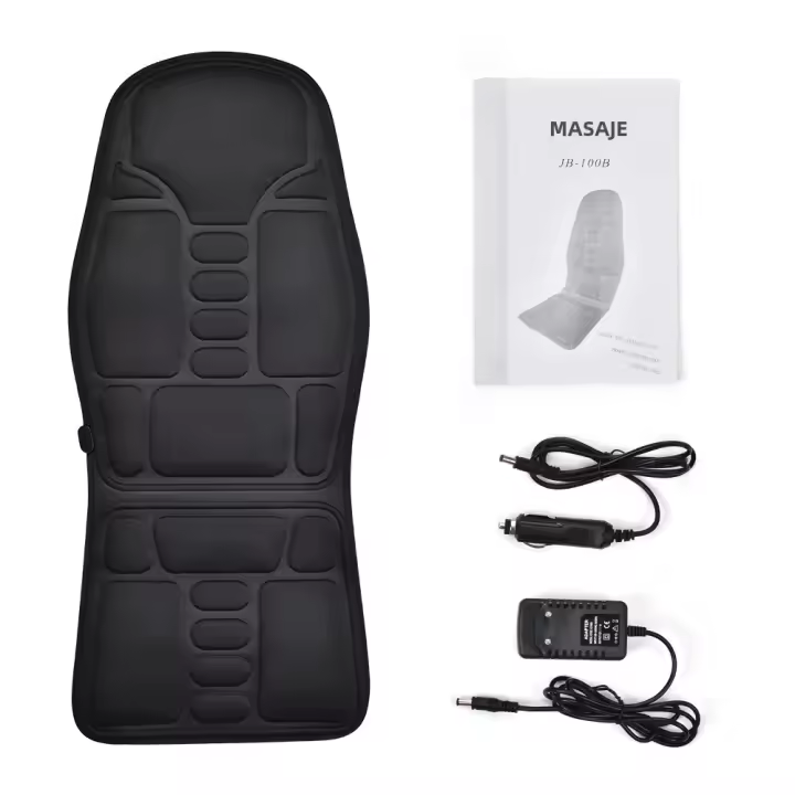Cojín De Masaje Corporal Complete Para Coche Hogar Y Oficina With 7 Motores Calefacción Vibration Matriz Espalda Cuello Silla Relajación Asiento 12V - 1