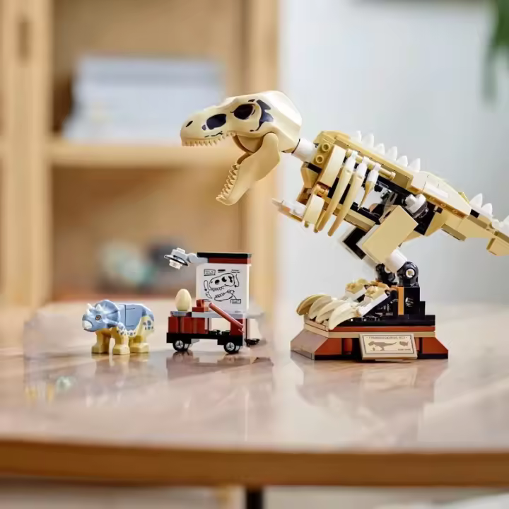 Bloques De Construcción MOC Jurassic Dinosaur World Tyrannosaurus Fossil Exhibición Regalo Para Niños Y Jóvenes Unisex ABS Compatible Con Lego - 1
