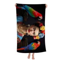 Toalla De Baño Kawaii De Arte De Frida Kahlo Para Niñas Toalla De Playa Cartoon Absorbente Y Secado Rápido Tamaño 30x60 Cm - details 4