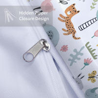 Juego De Sábanas Con Patrón De León Infantil 3 Piezas Funda De Edredón Y 2 Fundas De Cojines 100% Poliéster 90gsm Sin Relleno - details 12