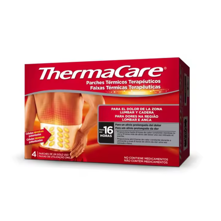 ThermaCare - Parches de Calor Adhesivos Terapéuticos para el Dolor Lumbar y de Cadera - 4 Parches - 1