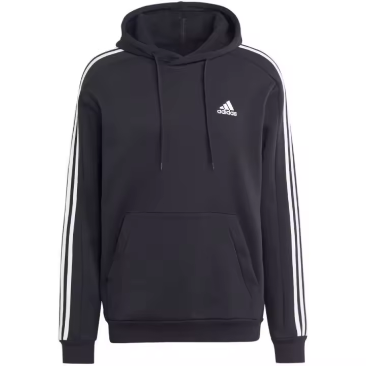 adidas Essentials Fleece 3-Stripes Hoodie M IB4028 – Sudadera con capucha para hombre, fabricada en felpa con interior afelpado, ajuste cómodo y diseño clásico con las tres rayas a los lados. - 1