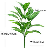 Ramas De Magnolia Artificial 76cm 26 Hojas Falsas De Banyan Hojas Verdes De Sansevieria Para Decoración De Jardín Y Exteriores En Casa - details 7
