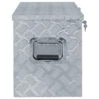 vidaXL Caja de aluminio 90,5x35x40 cm plateada - details 1
