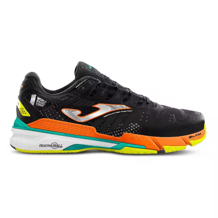 Zapatillas Joma WPT T.Slam 2201 Clay Negro Naranja Fluor - 1