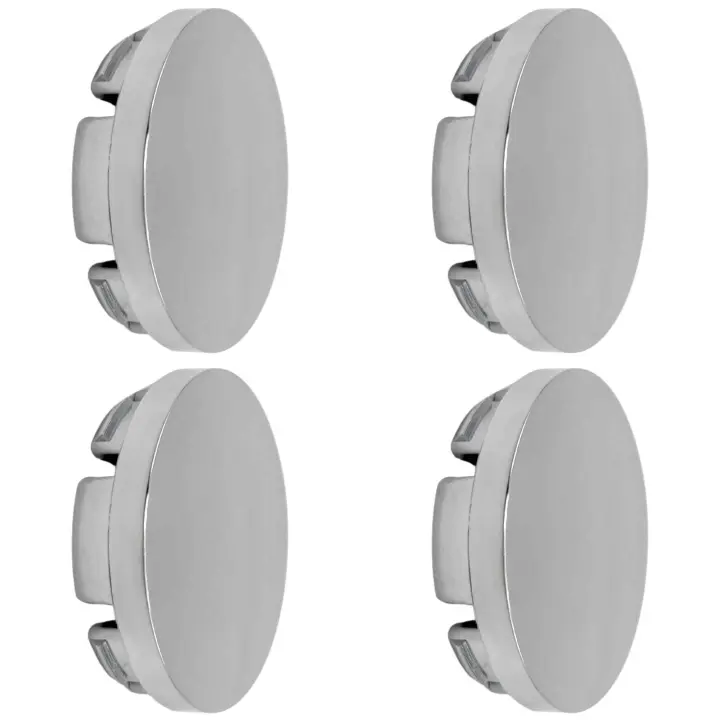 Embellecedor para Llantas tapacubo Universal 56 mm, Tapa buje, tapabujes, Tapa Central llanta, tapon Central Rueda, tapacubo llanta, 4 Unidades, Plateados - 1