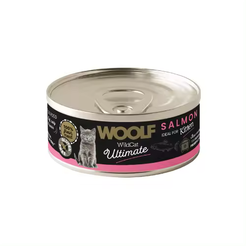 Latas de comida húmeda de Salmón para gatos 85gr - Woolf Ultimate - 1
