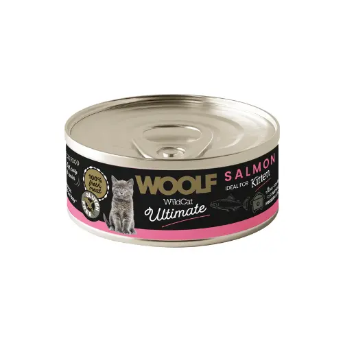 Latas de comida húmeda de Salmón para gatos 85gr - Woolf Ultimate - 1
