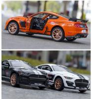 Ford Mustang Shelby GT500 1:24 Coche De Deportes De Aleación Modelo Diecast Luz Y Sonido Simulación Regalo Para Niños - details 13