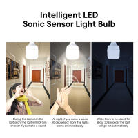 Bombilla LED Con Sensor De Sonido Dusk to Dawn Automática 6500K Base E27 Iluminación Interior Y Exterior Sin Complementos - details 2