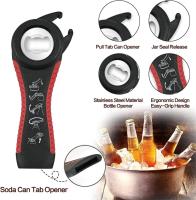 Abrepuertas Multiusos 5 En 1 Para Manos Débiles Con Mango Antideslizante De Silicona Kit De Abrebotellas Y Lataresistente Al Desgaste Y Eco-amigable - details 5