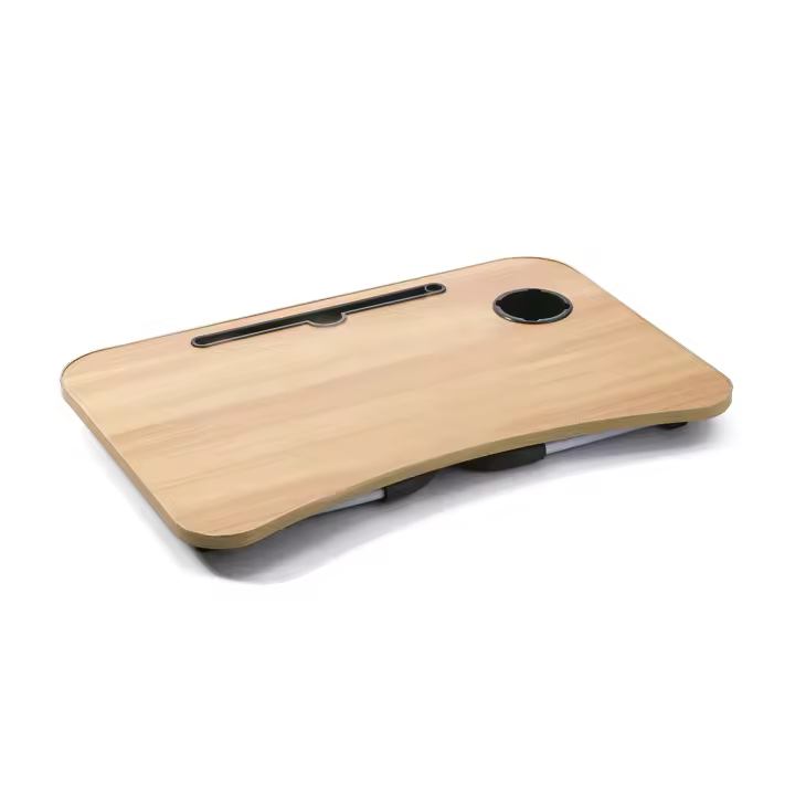 Acomoda Textil – Mesa Laptop Plegable de Madera y Metal para Ordenador Portátil en Sofá o Cama. Bandeja Auxiliar Multiusos para Desayuno, Leer o Trabajar 40x60x27 cm. - 1