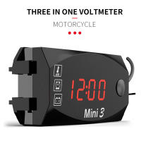 Medidor De Voltaje Digital Para Motocicleta 6V-30V 3 En 1 Reloj Y Termómetro Tester De Batería Medidor De Tiempo - details 24