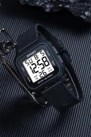 Reloj Deportivo Digital Para Hombre YIKAZE Negro Resistente Al Agua 3Bar Reloj Militar Con Alarma Y Cronómetro Pantalla LED Reloj De Pulsera Electrónico - details 0