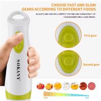 Batidora de mano electrica 200 W, batidora multifuncional de acero inoxidante para alimentos, 2 niveles de velocidad. Sokany - details 0