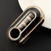 Carcasa De Llave De Coche Para Fiat 500 Ducato Panda Punto Gold TPU Protector De Cierre Plegable Con 3 Botones Y Llavero - details 5