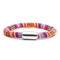 Pulsera Bohemia Unisex Acero Inoxidable Con Imán 8mm Cadena Pulsera Turca Minimalista Regalo Para Pareja Amor Joyas - details 1