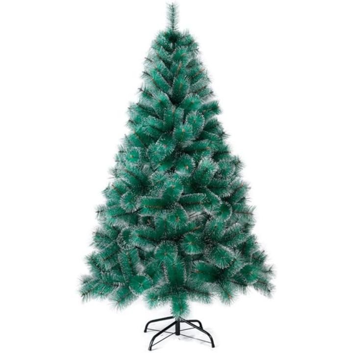 Árbol de Navidad NEVADO 120-210cm, Abeto Artificial Ignífugo con Hojas de Aguja, Decoración Navideña Ideal para Hogar, Oficina y Local con Soporte Metálico