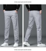Pantalones Casuales Para Hombre Otoño 97% Algodón Elásticos Rectos Negocios Males Ropa Pantalones Caqui Rojo Royal - details 10