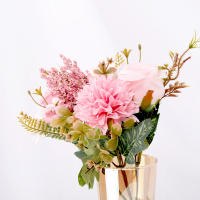 Ramo Artificial De Flores De Seda Rosa Lavanda Hidranegra Margarita Para Decoración De Hogar Boda Navidad Otoño Estilo Floral Hybrido - details 4