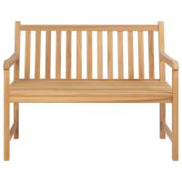 vidaXL Banco de jardín de madera maciza de teca 114 cm - details 1