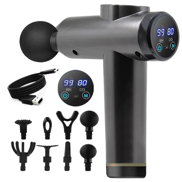 Masajeador Eléctrico Profesional De 99 Velocidades Para Musculos Corporales With 8 Cabezas Para Hombres Mujeres Fitness - 1