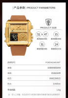 Reloj electrónico de cuarzo con doble pantalla para hombre, nuevo. - details 2