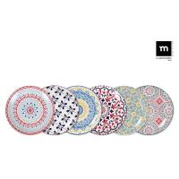 MAXHOME- Pack 6 Fuente de Cocina Redonda 20cm,  Diseño Estampado Japones Porcelana Premium Mediterránea - details 3