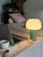 Lámpara De Mesa Recargable Portátil Para Decoración De Escritorio Restaurante Y Camping En Colores Verde/Naranja/Blanco/Marrón - details 6