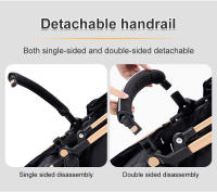 YAZOCO - Cochecito de bebé plegable con marco de aluminio, carrito de lujo 3 en 1, coche alto para recién nacidos con gran espacio cómodo - details 20