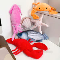 Juguete De Peluche Simulación De Mariscos Y Peces Para Acuario Oceanográfico Animal Marítimo Park Lobster Squid Crab Starfish Scallop Carp - details 4
