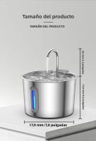 Fuente De Agua Automática Para Gatos TY09 2.2L En Acero Inoxidable Con Bomba Silenciosa USB Filtro Incluido Dispensador De Agua Para Mascotas - details 9