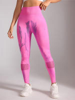 Tie-Dye Pantalones De Yoga Para Mujer Leggings De Gimnasio Cintura Alta Sin Costuras Ajustados Leggings De Entrenamiento - details 3
