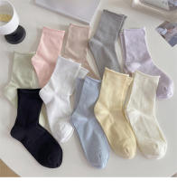 Calcetines Mujer Veraniegos Brechos Transpirables Colores Caramelo Casual Basic Crew Suaves Talla Ajustable Para Primavera Y Verano - details 4