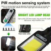 Luces De Seguridad LED Con Sensor De Movimiento Solar Para Jardín Alambre De Acero Inoxidable 3 Modos De Iluminación Para Patio Garage - details 5