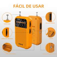 XHDATA D-220 Radio Portátil Retro Vintage FM 1-2/MW (9K/10K) /SW 4 Banderas Sensibilidad Alta DSP Radio Digital D220 Con Altavoz Integrado - details 2