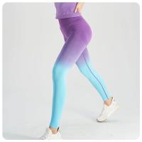 Pantalones De Fitness Para Mujer Con Gradiente Levantamiento De Caderas Talla Alta Secado Rápido Pantalones Largos Para Correr Y Deportes - details 6