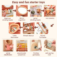Juguete Montessori De Madera Con Cinco Funcionalidades Juego De Puzzle De Setas Para Bebés Desarrollo Sensorial Y Educativo Tema Animal Y Naturaleza Regalo Para Niños - details 2