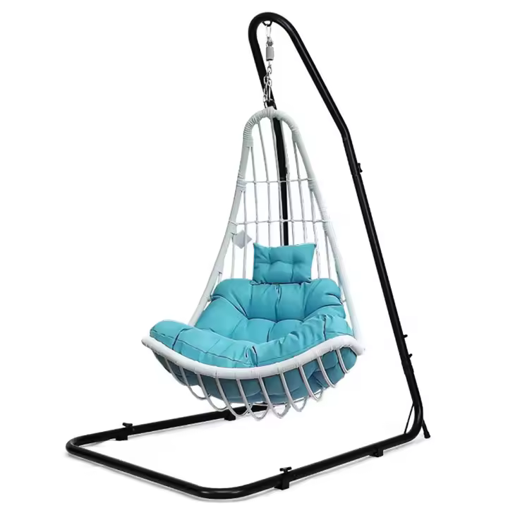 Marco de silla colgante, marco de asiento colgante, 150 kg, metal, altura ajustable 115*135*（200-250 cm sin hamaca - 1