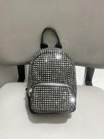 Mochila De Cristal Brillante Diseño Artesanal Lujo Diseñadora Bolso De Mano Para Mujer Material Metálico Con Lining De Poliéster - details 8