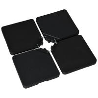 Outsunny Peso para Base de Sombrilla de 4 Piezas Base para Sombrilla Cuadrado Rellenable de Agua 60 kg Arena 70 kg o Mixto 80 kg para Base Cruzada Negro - details 0