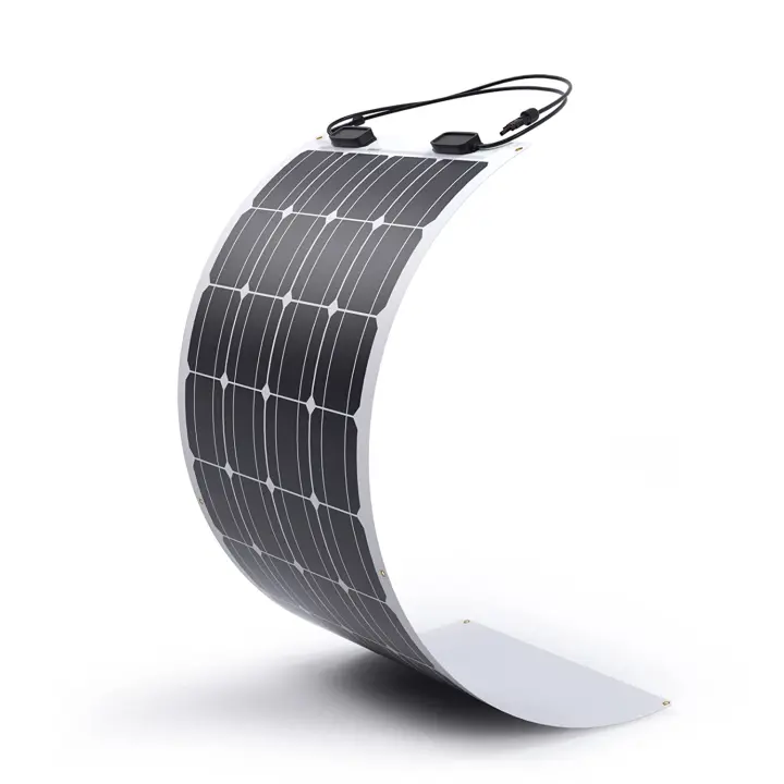 FGNS.Panel Solar Flexible 100W Monocristalino de Alta Eficiencia Protección IP66 (Balcón, Camping, Caravana, Todoterreno, Barcos, Postes) - 1