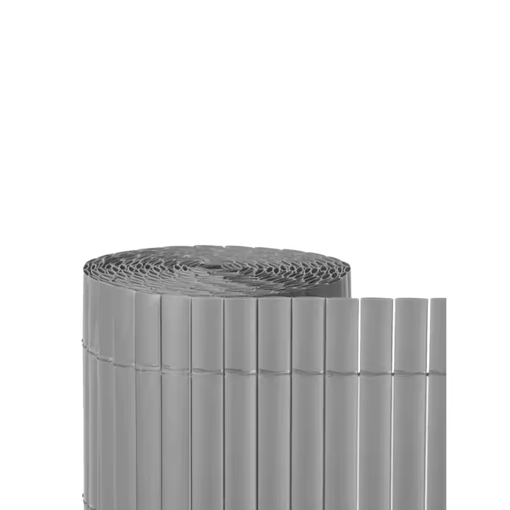 CAÑIZO DE PVC GRIS DOBLE CARA 1600 GRAMOS | OCULTACIÓN PARA PATIOS Y VALLAS CON FIJACIONES - 1
