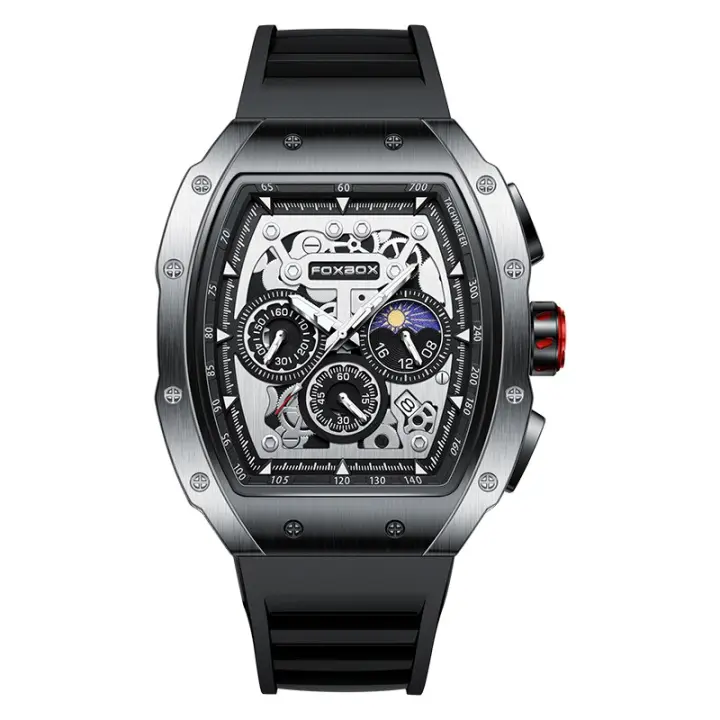 Reloj Deportivo Para Hombre 2024 LIGE Marca Top Lujo Reloj Militar Impermeable Cronógrafo De Cuarzo De Lujo Con Manos Luminosas Y Fase De La Luna - 1